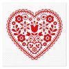 ubrousky tat 33x33 cm folk embroidery heart
