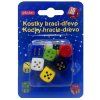 Hrací kostky dřevěné 1,6 cm 6 ks