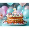 svicka dortova cislice 2 bio glitter 8 5 cm