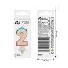 svicka dortova cislice 2 bio glitter 8 5 cm