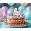 svicka dortova cislice 6 bio glitter 8 5 cm