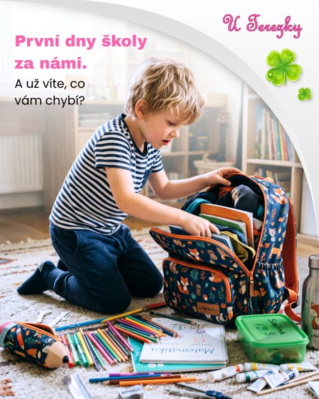 První dny školy jsou za námi. 🎒 A už víte, co vám ve školní výbavě chybí? 😄 Pastelky, pera, sešity, penál, láhev,...