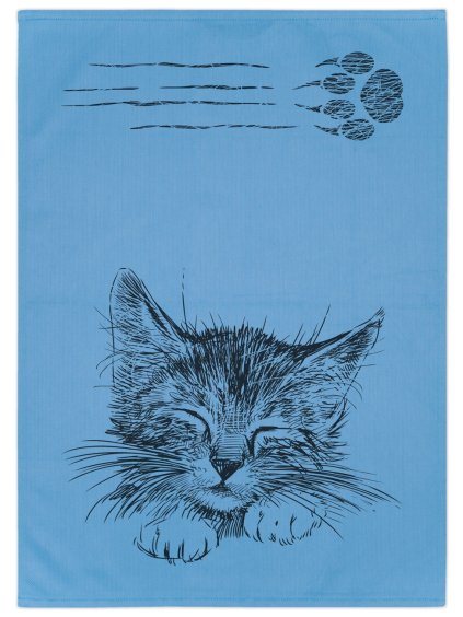 Kotě s drápkem modrá celá zmv1300