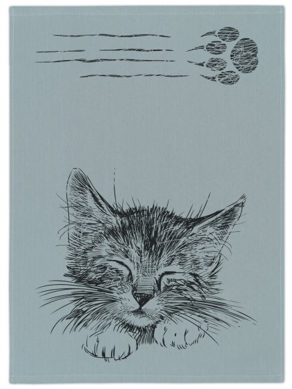 Kotě s drápkem šedá celá zmv1300