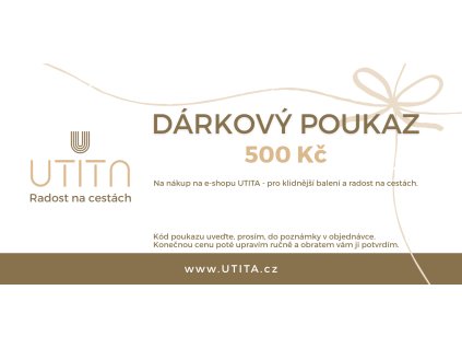 UTITA dárkový poukaz 500 Kč