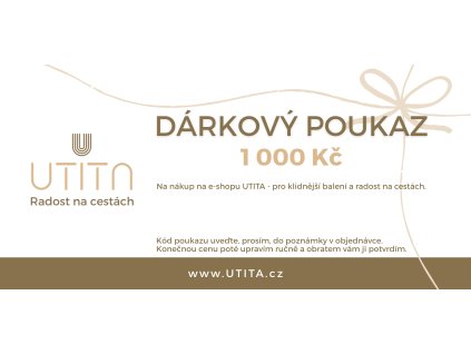UTITA dárkový poukaz 1 000 Kč