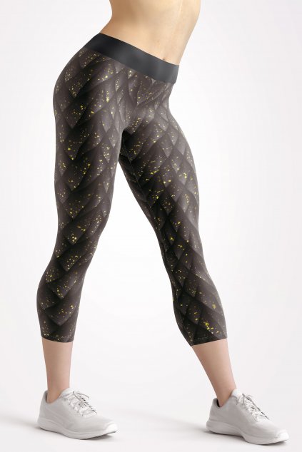 black shard 3 4 leggings front by utopy