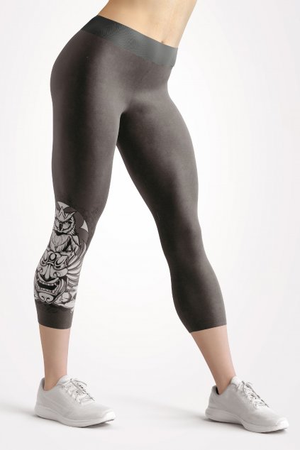 owl samurai front 3 4 leggings by utopy