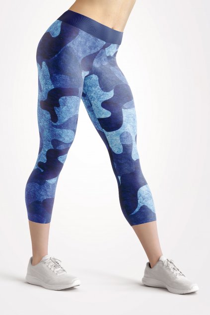 art of camo blue front 3 4 leggings by utopy