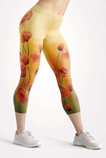 happy poppy front 3 4 leggings by utopy