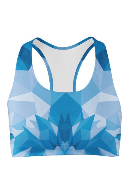 blue lion top sport bra front by utopy