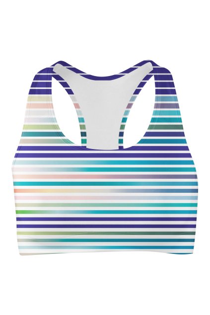 blue lines sport bra front by utopy