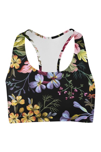 flower garden sport bra front by utopy