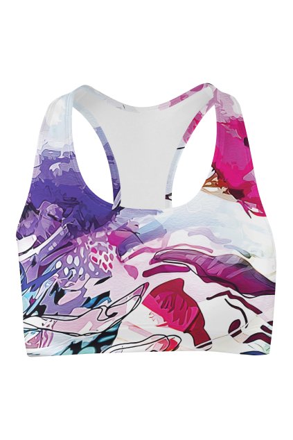 lines of creativity sport bra front by utopy