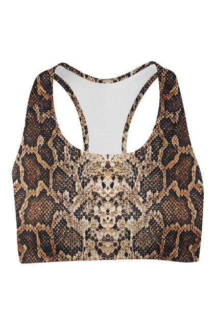 snakey sport bra front by utopy