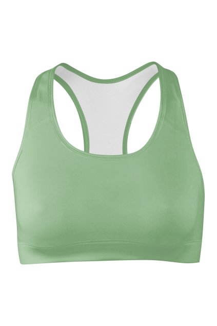 light green sport bra front by utopy