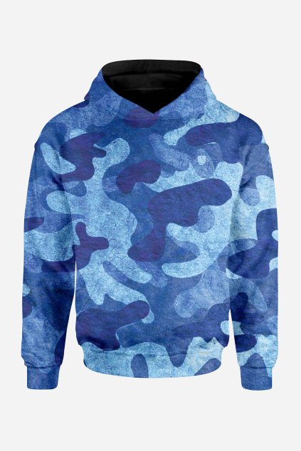 abstract panska mikina art of camo blue by utopy