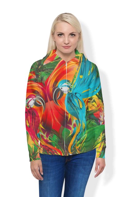 birds mikina na zip front by utopy