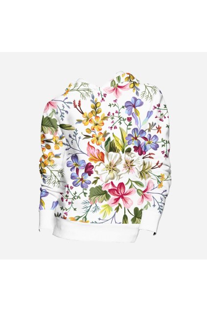 mikina flower white fullprint