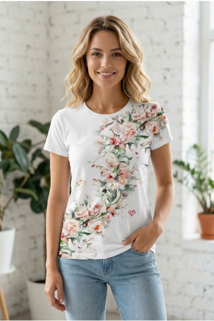 dámské triko green flowers by utopy