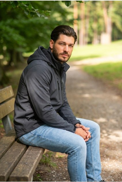 panska softshellova bunda ebony gray by utopy