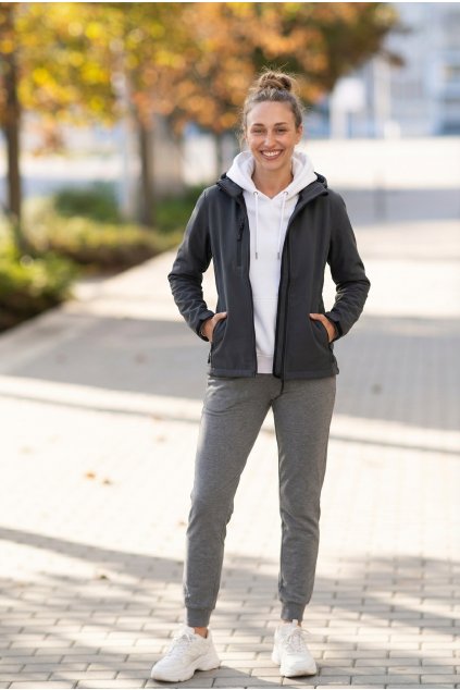 damska softshellova bunda ebony gray by utopy