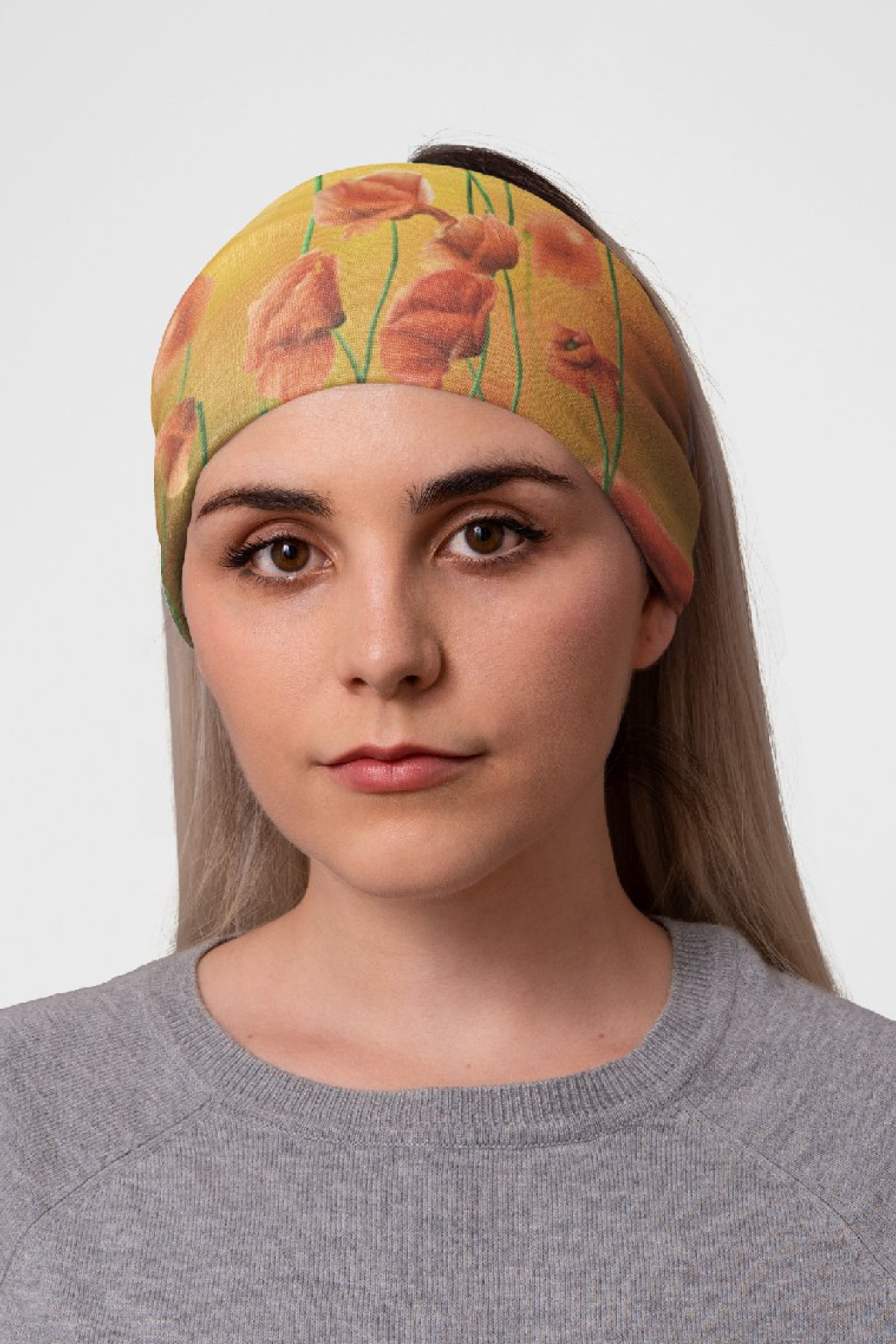 Levně UTOPY Sportovní čelenka WIDE - Happy Poppy