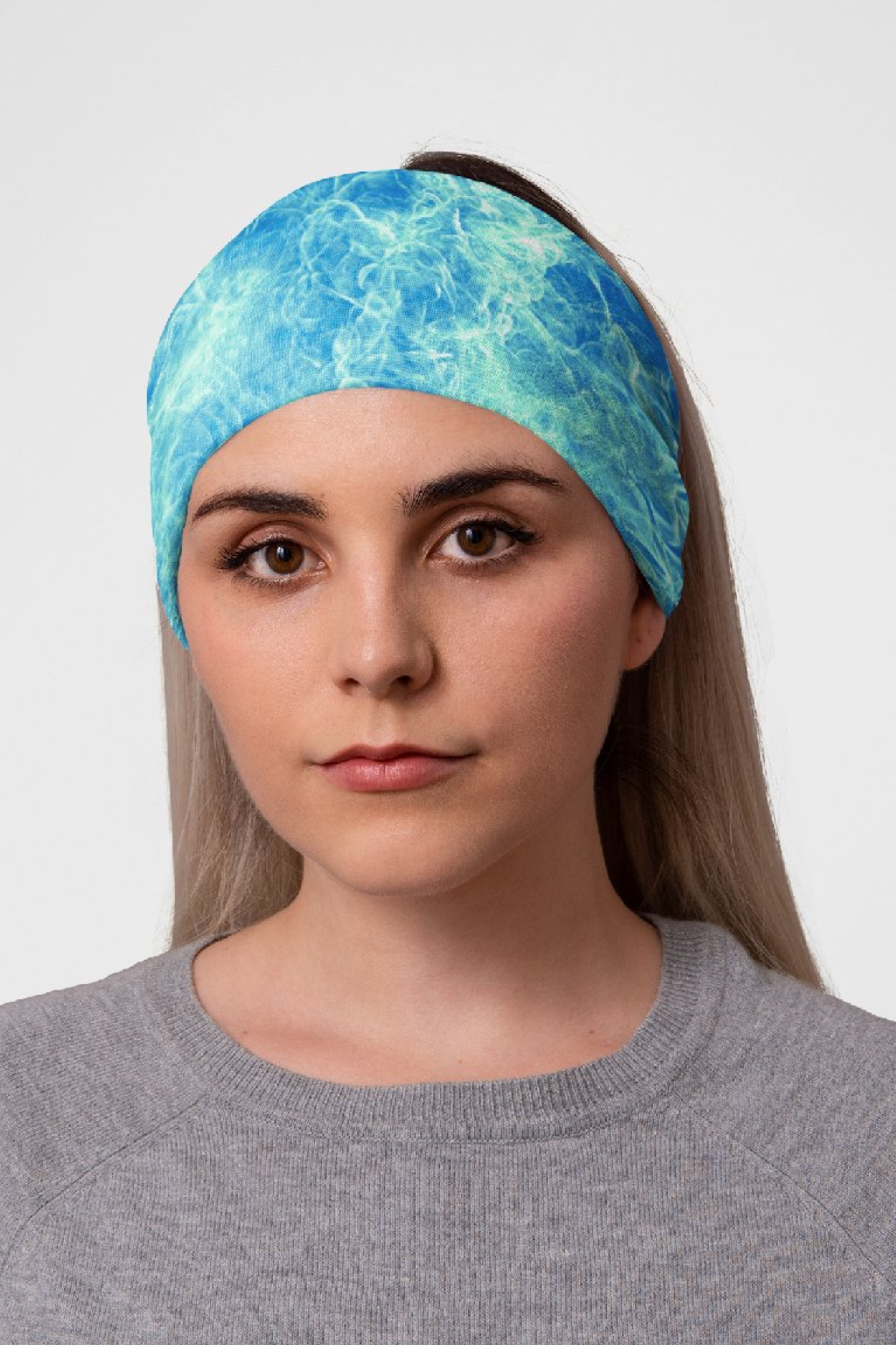 Levně UTOPY Sportovní čelenka WIDE - Blue Flames