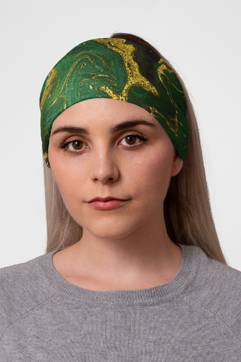 Levně UTOPY Sportovní čelenka WIDE - Green Ease