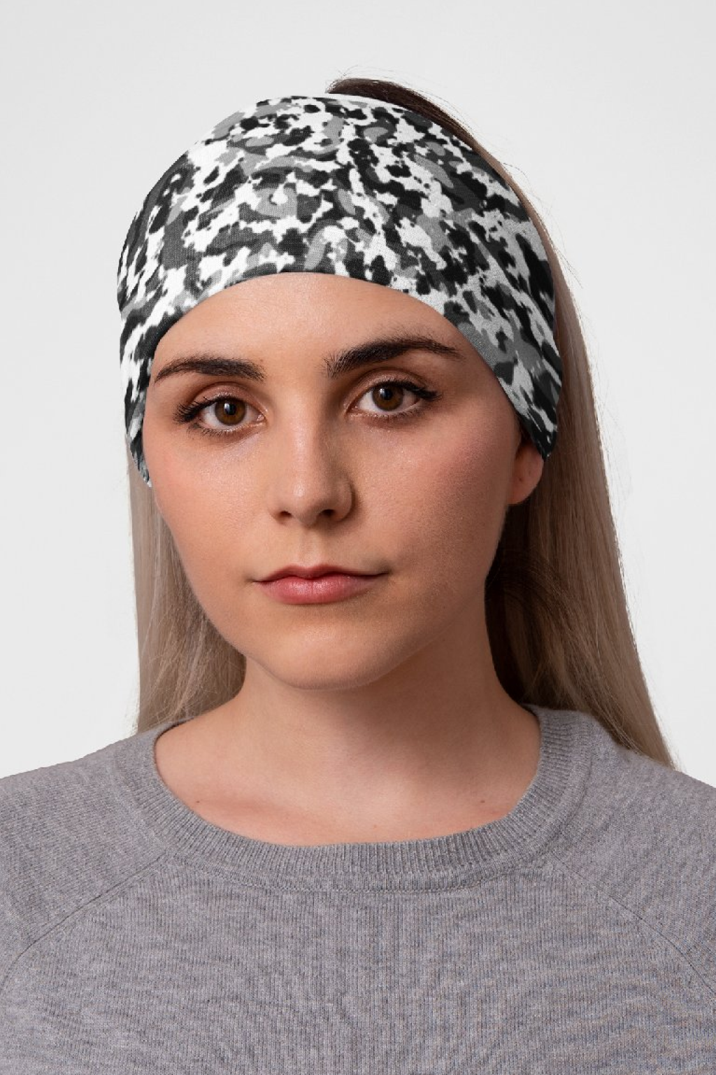 Levně UTOPY Sportovní čelenka WIDE - Art of Camo Black
