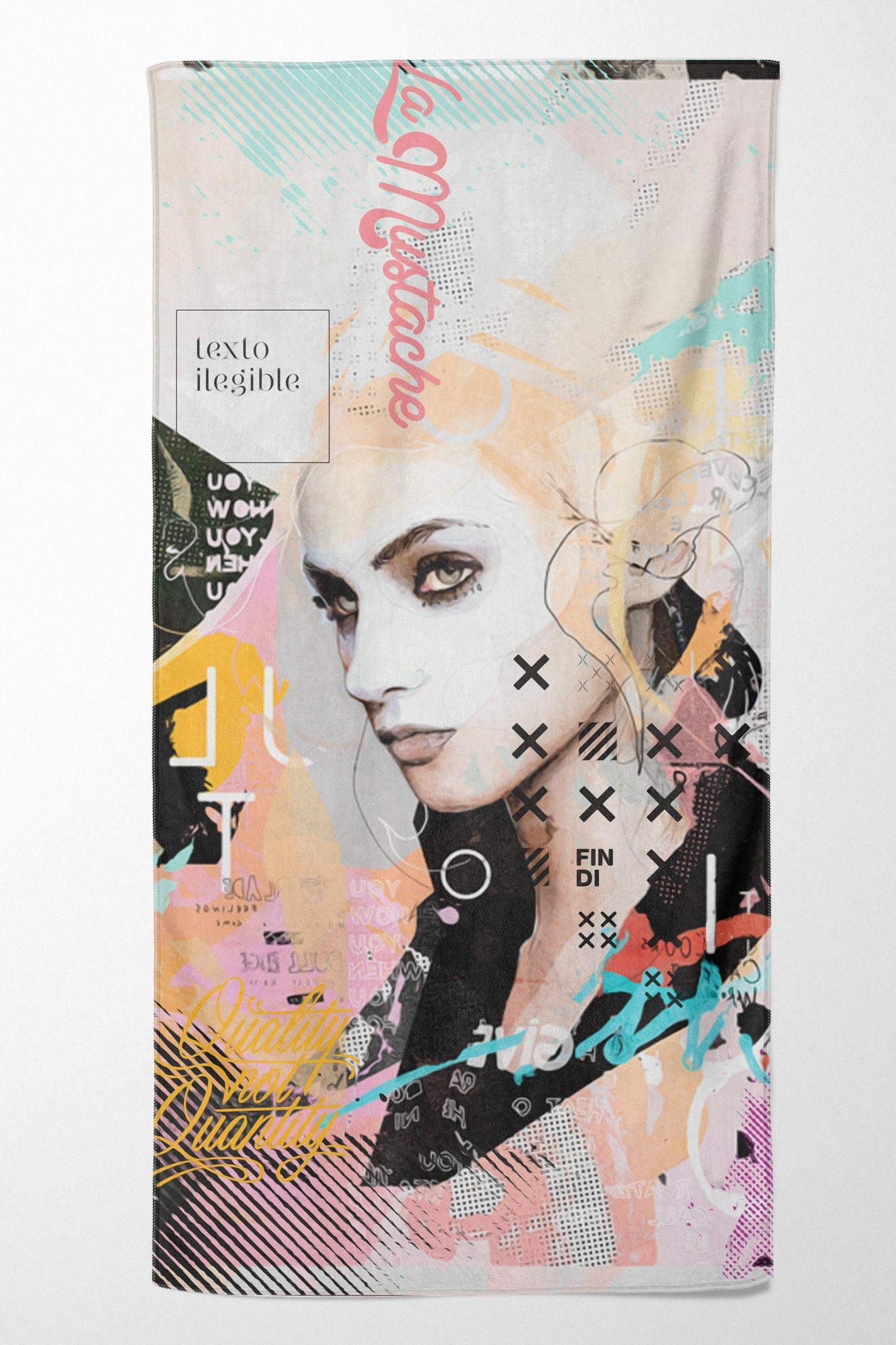 Levně UTOPY Ručník Woman from Poster Rozměr: 100x180