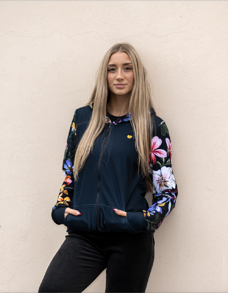 Levně UTOPY Mikina Flower Garden na zip