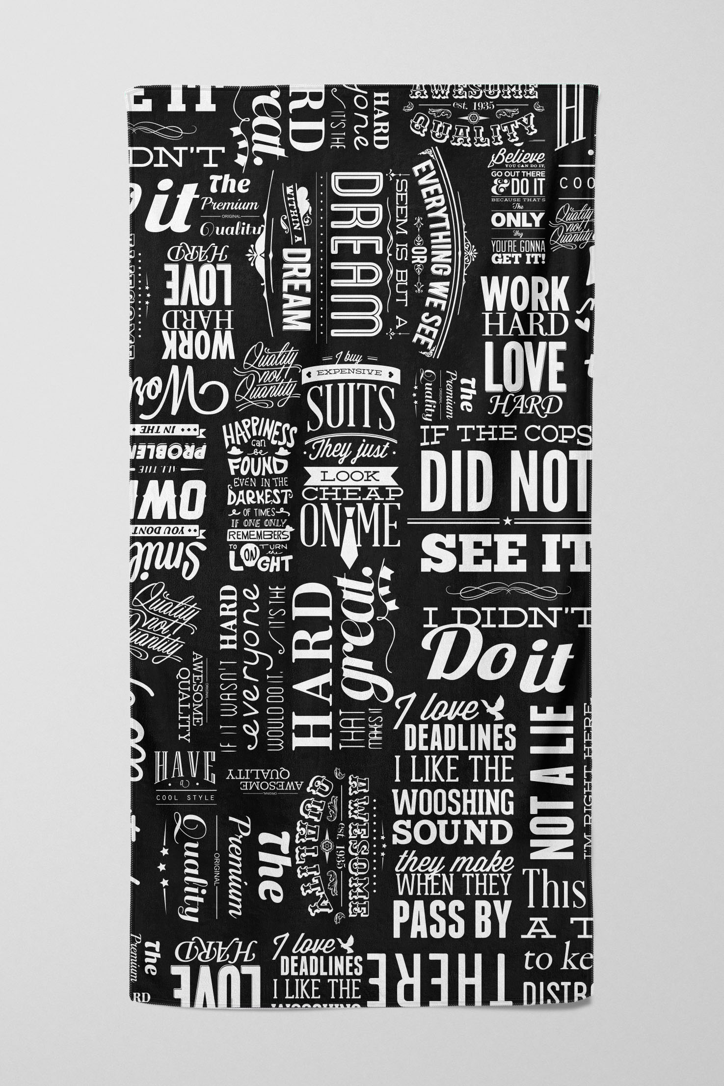 Levně UTOPY Ručník Black Headliner Rozměr: 100x180