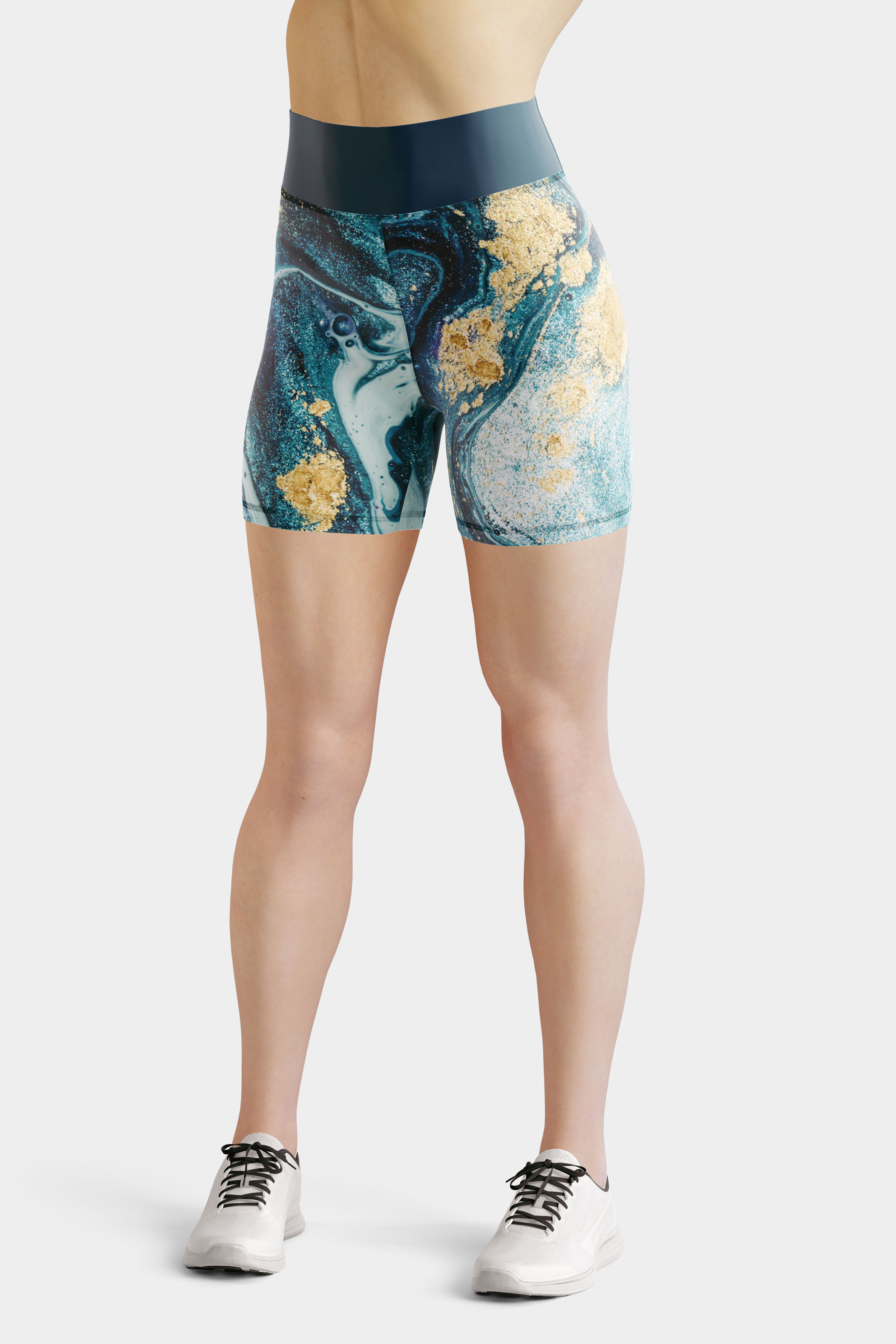Levně UTOPY Biker shorts Turquois Ardency