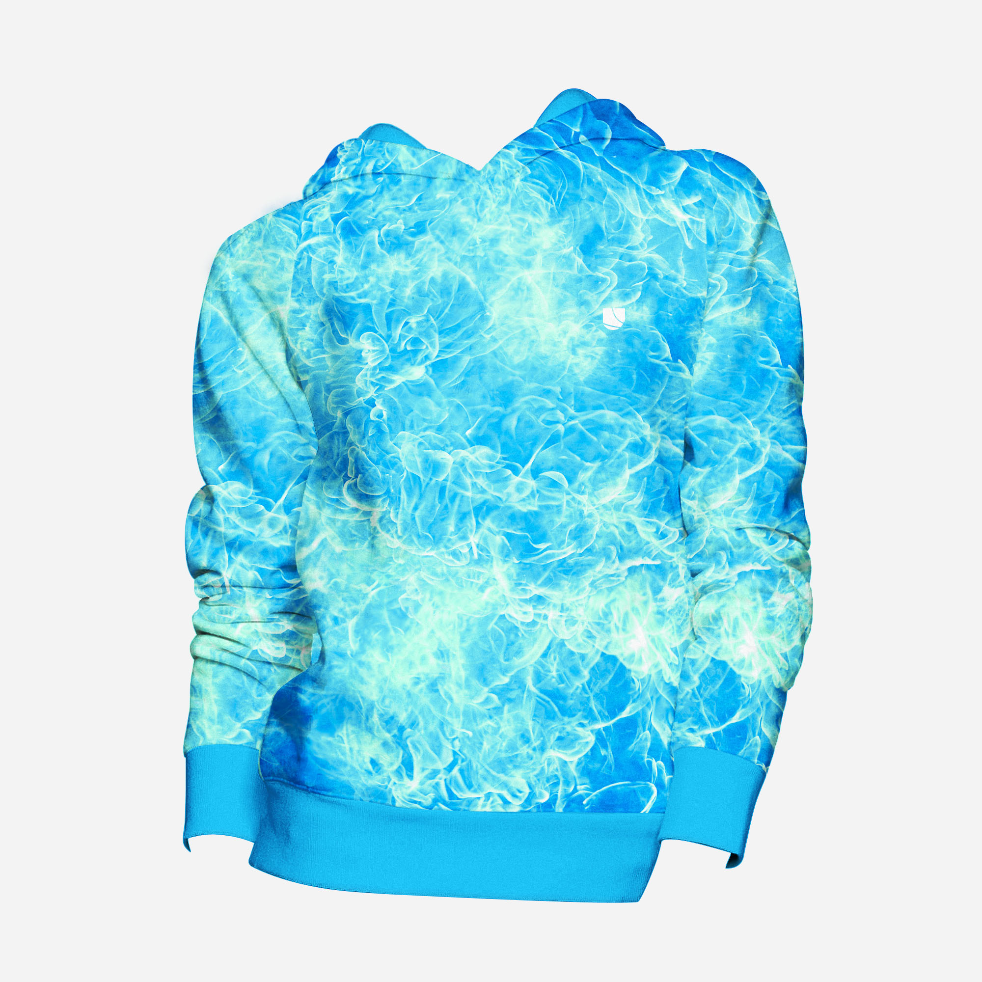 Levně UTOPY Mikina Blue Flames fullprint