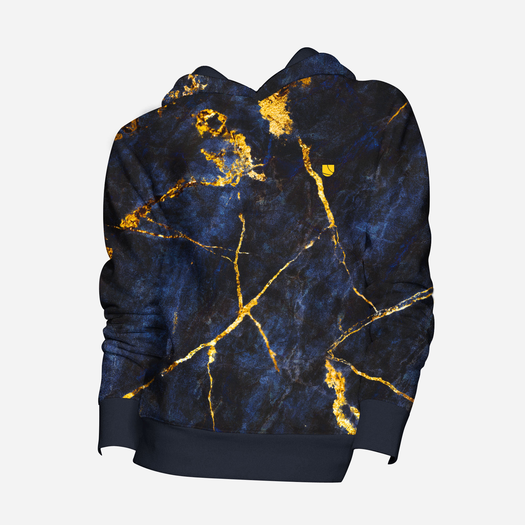 Levně UTOPY Mikina Dark Gold fullprint