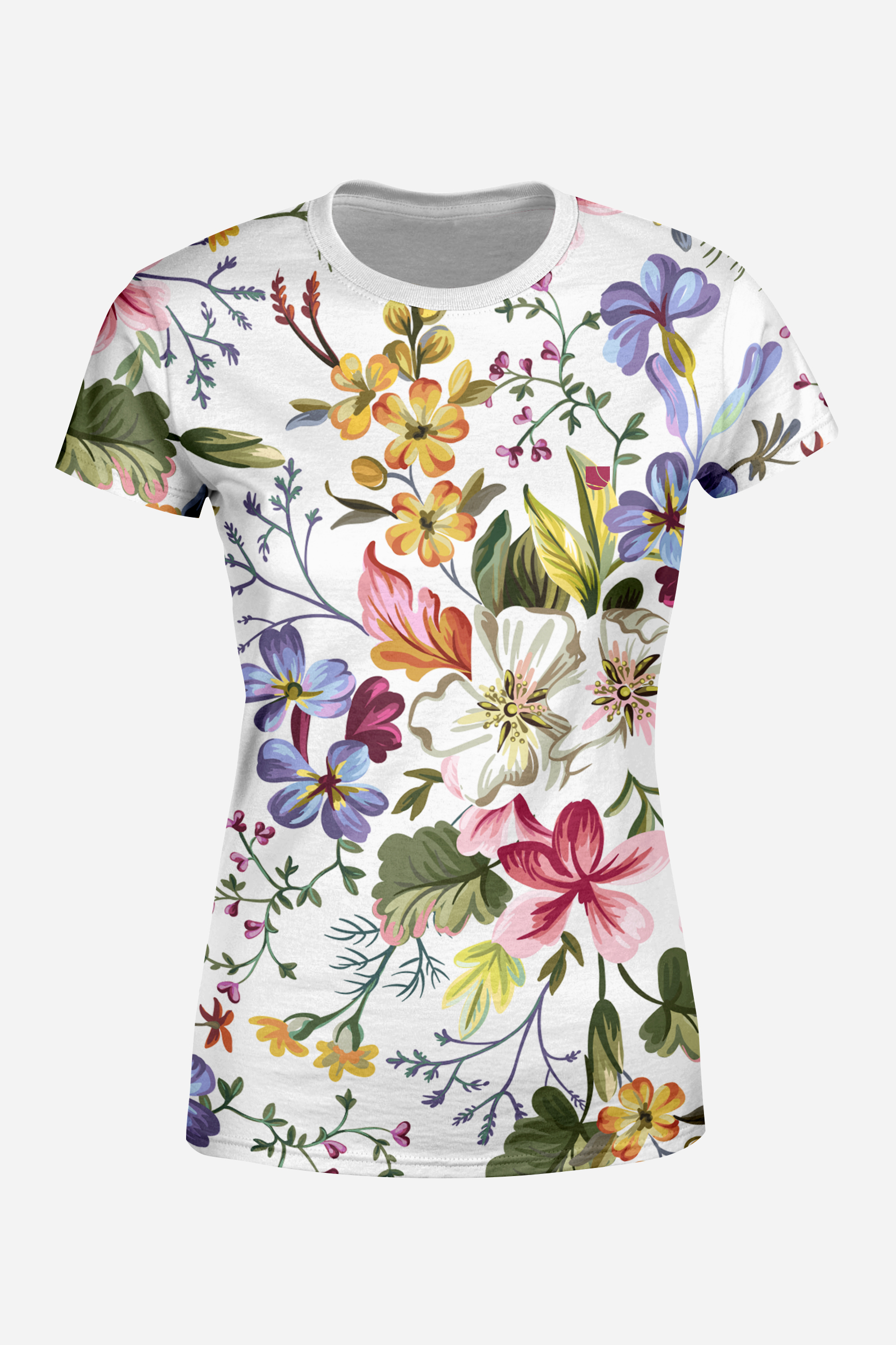Levně UTOPY Dámské sportovní tričko Flower White