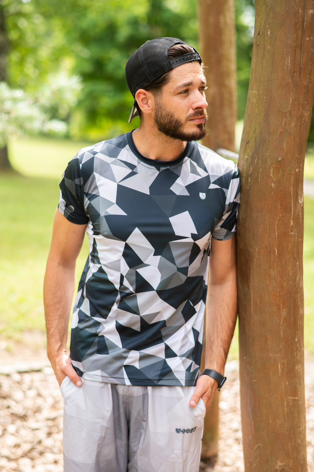 UTOPY Pánské sportovní tričko Black Crystal