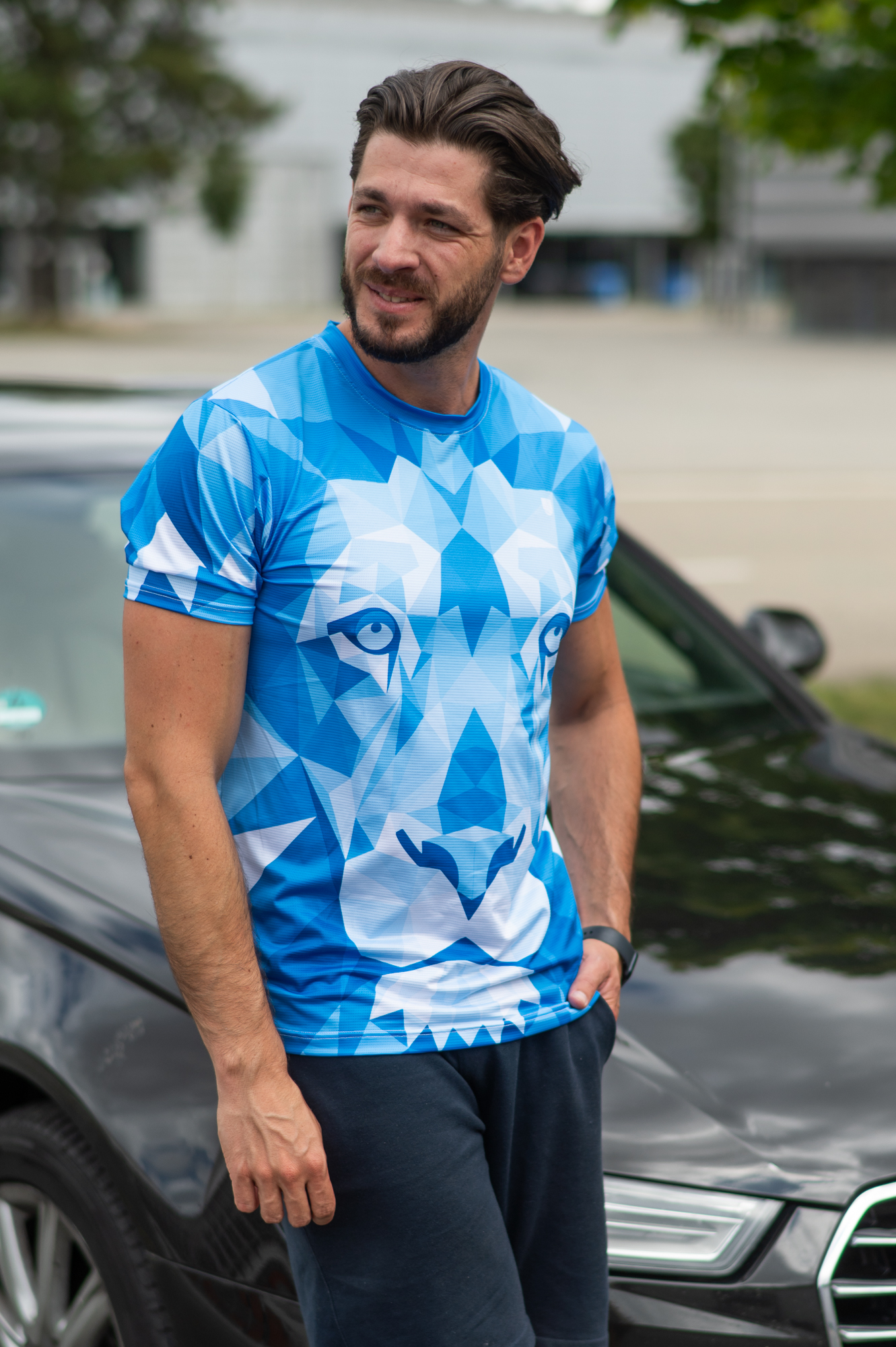 UTOPY Pánské sportovní tričko Blue Lion