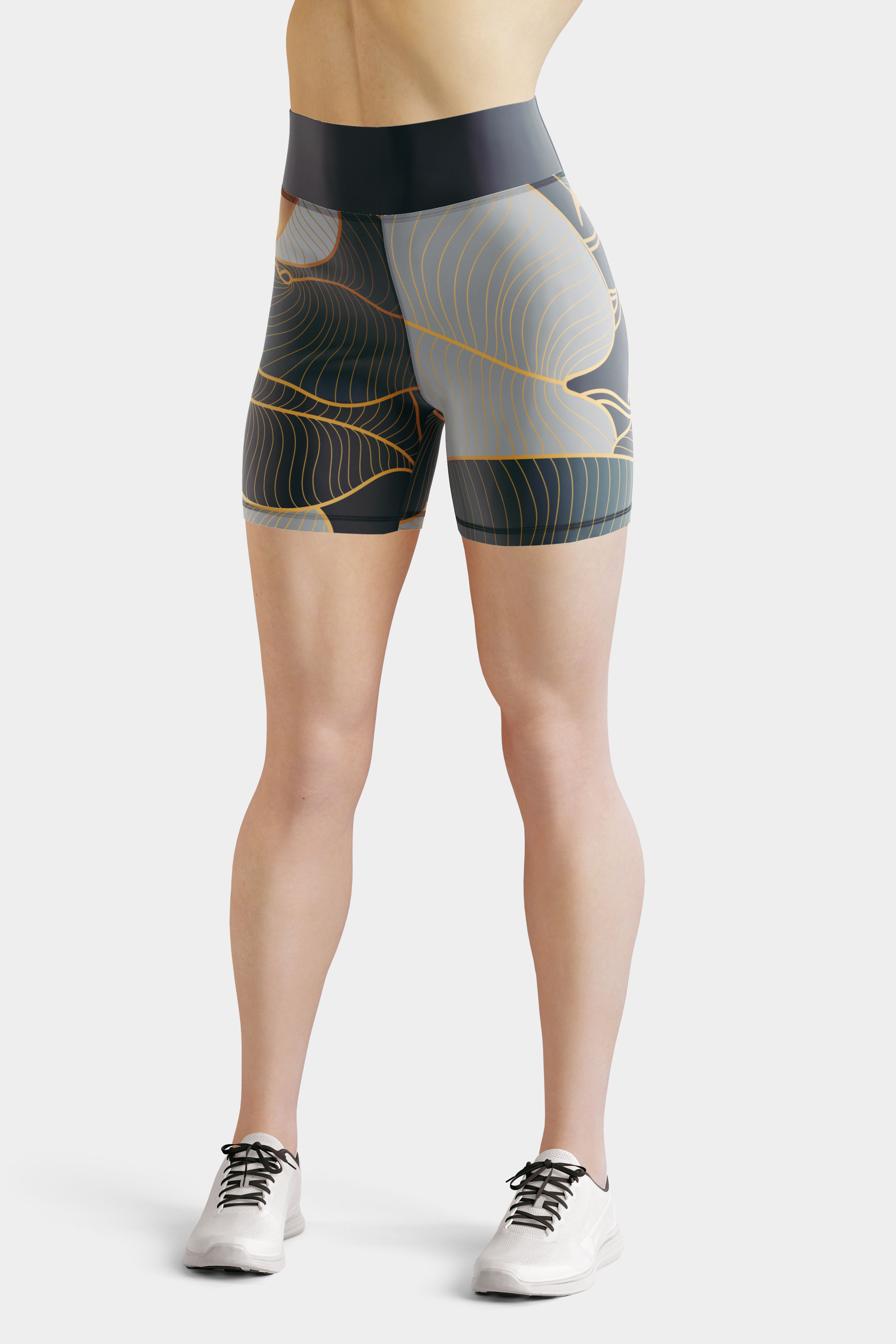 Levně UTOPY Biker shorts Golden Leaves