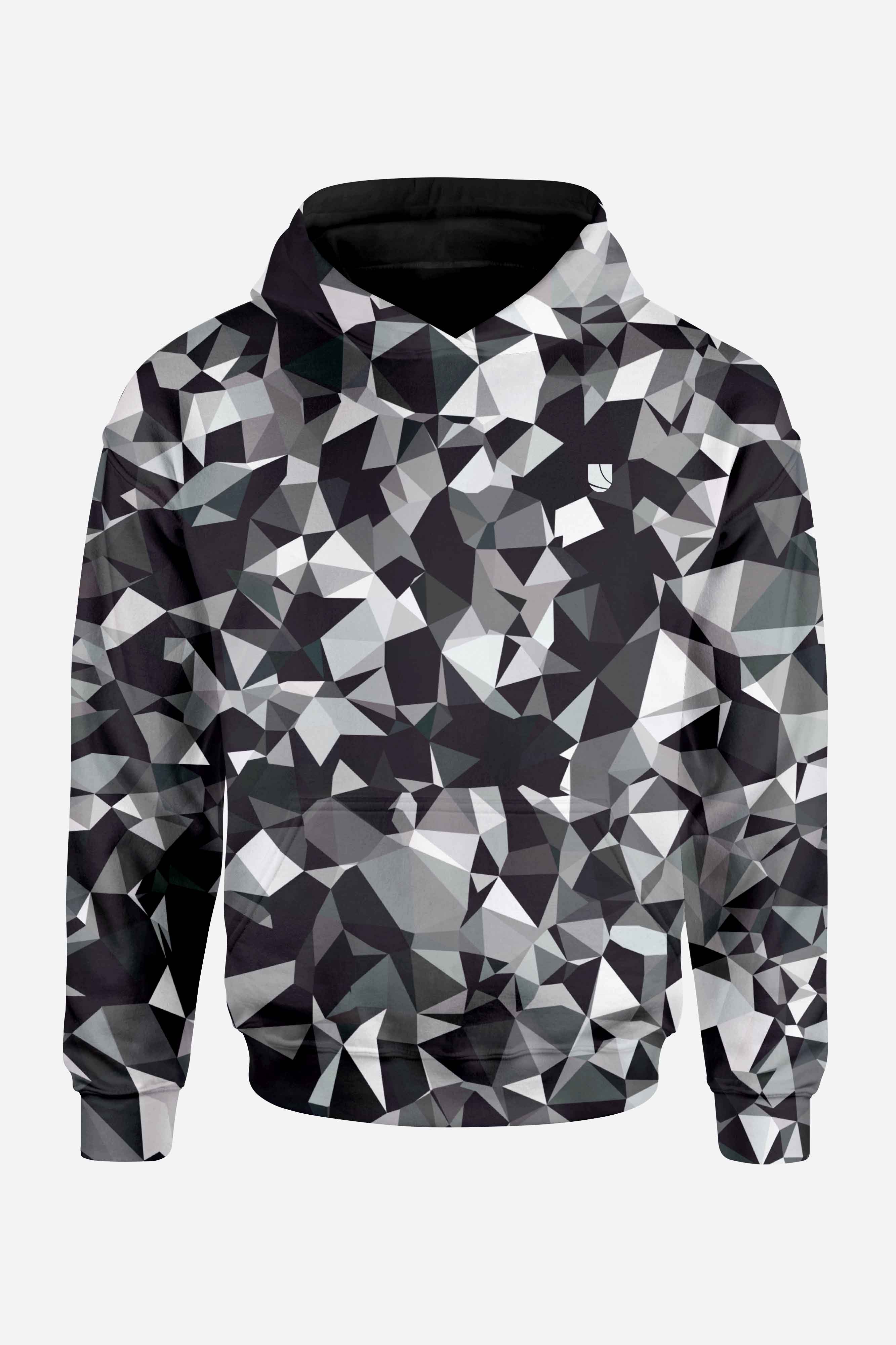 Levně UTOPY Pánská mikina Black Crystal fullprint