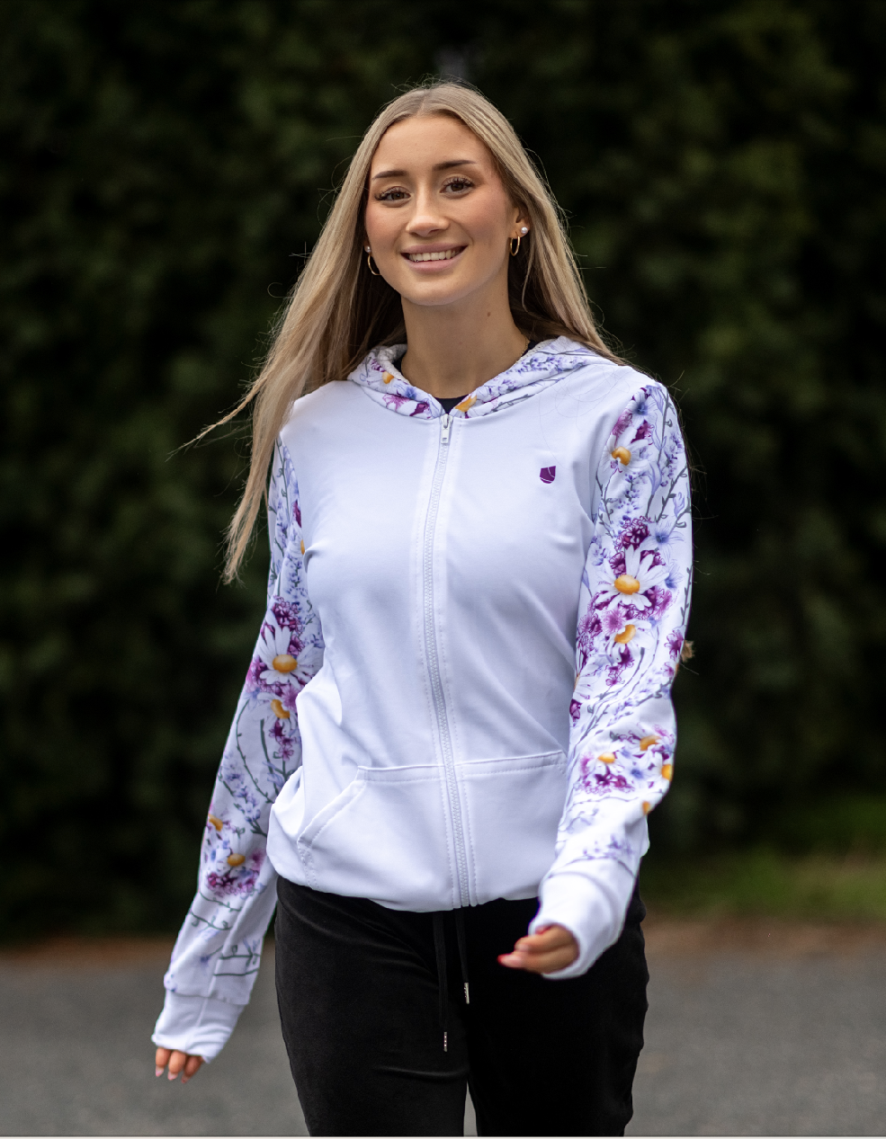 Levně UTOPY Mikina Flower Beauty na zip