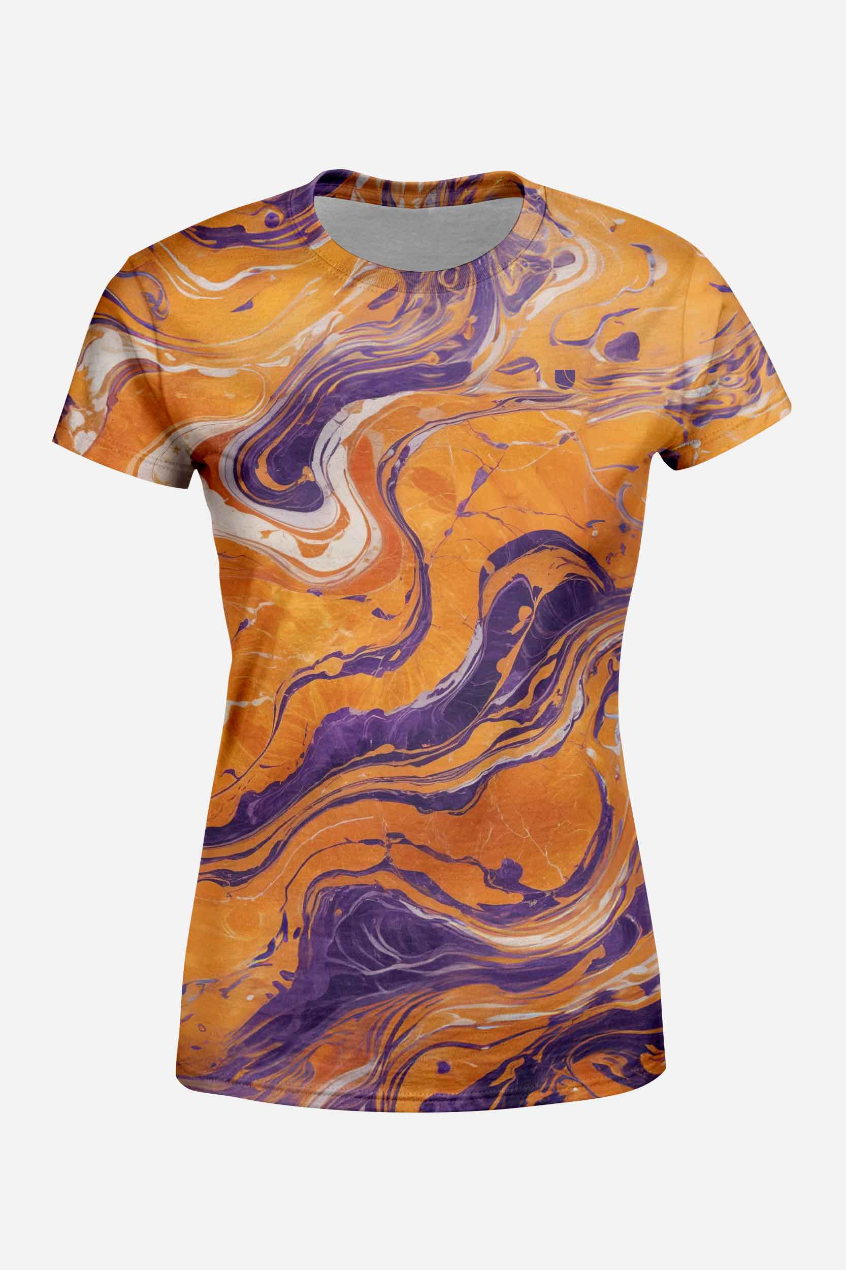 Levně UTOPY Dámské sportovní tričko Pumpkin Marble