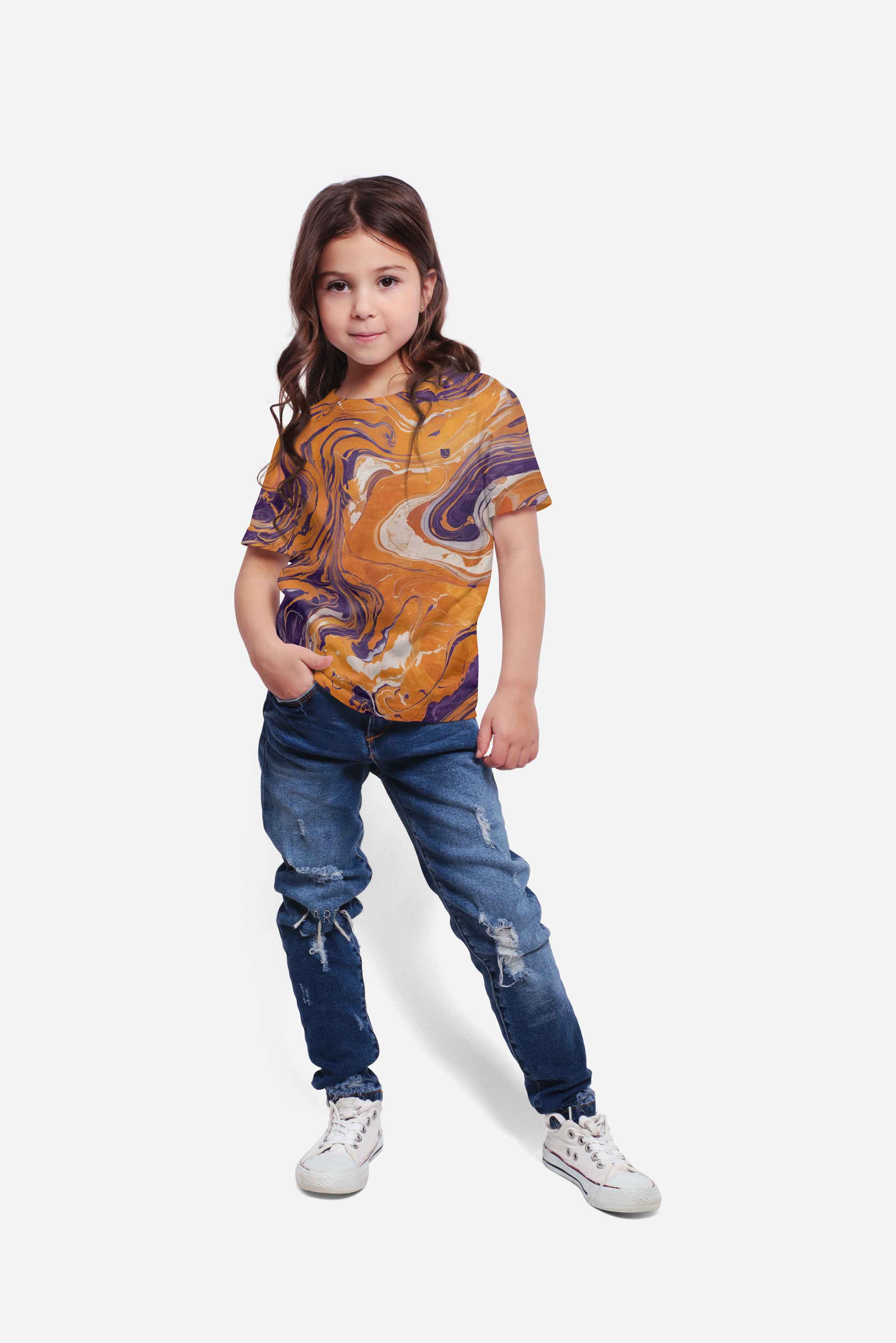Levně UTOPY Dětské sportovní tričko Pumpkin Marble
