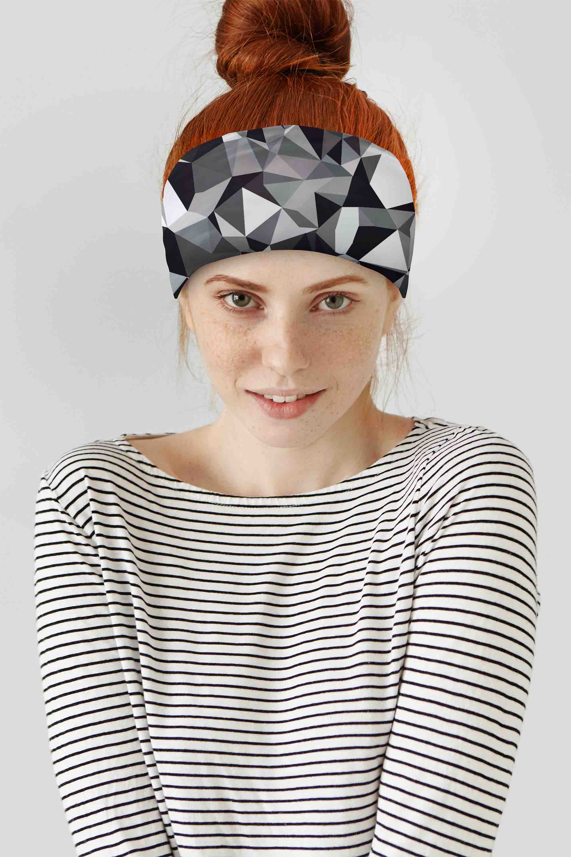 Levně UTOPY Sportovní čelenka WIDE Black Crystal
