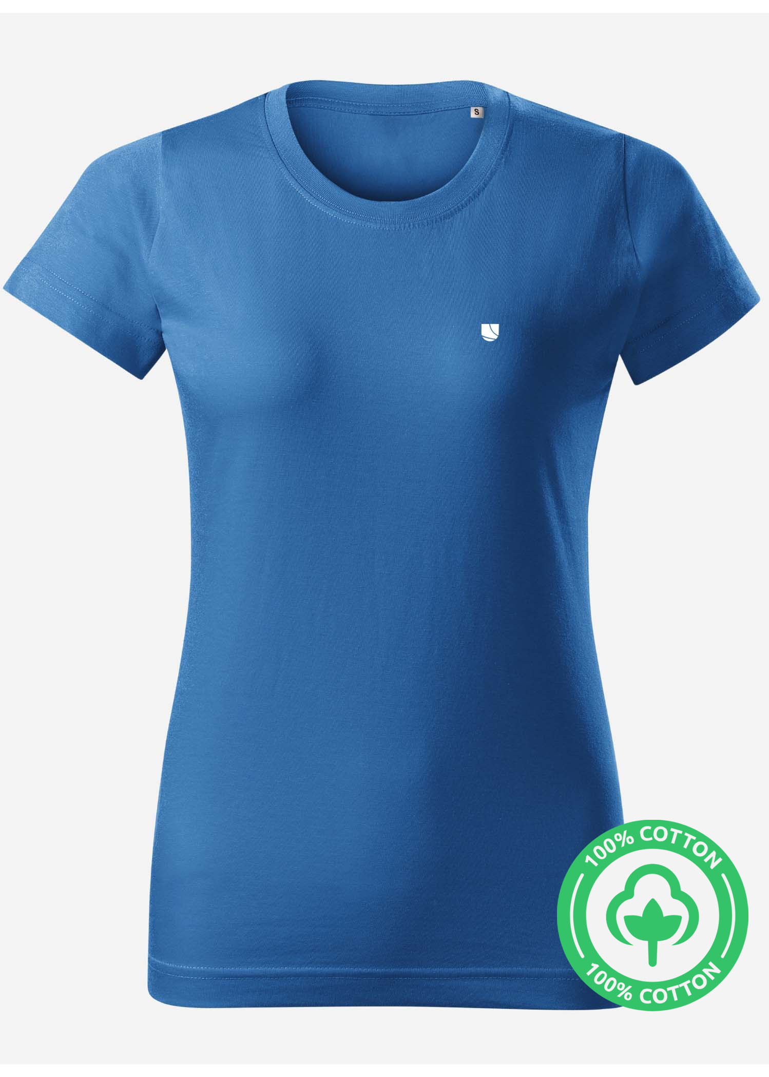 Levně UTOPY Dámské Basic tričko - Cotton Color Selection Barva: Azure Blue,