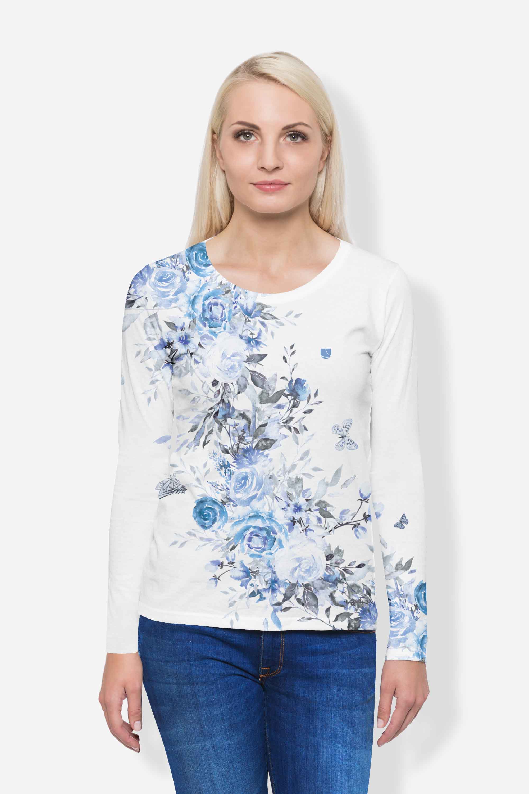 Levně UTOPY Dámské sportovní tričko s dlouhým rukávem Pure Beauty Blue Edition