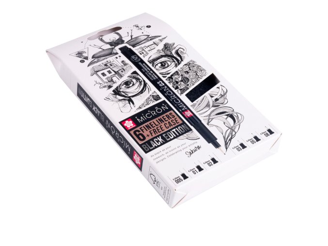 Sada Pigma Micron Black (6 linerů + pouzdro)