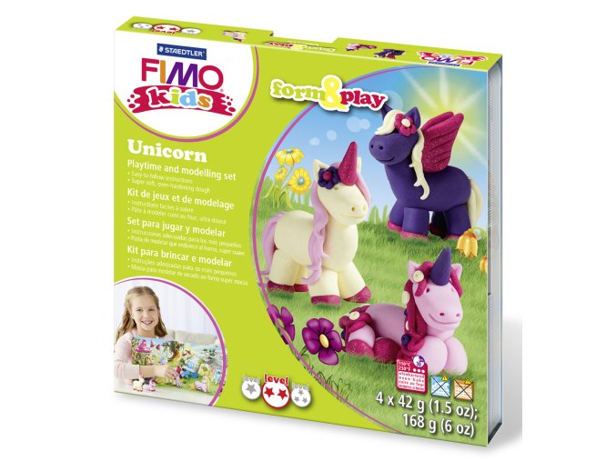 Sada Fimo kids Form & Play Jednorožec