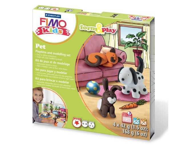 Sada Fimo kids Form & Play Mazlíčci